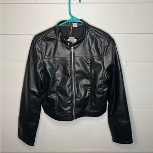 H&M Divided Women's Black Faux Leather Jacket